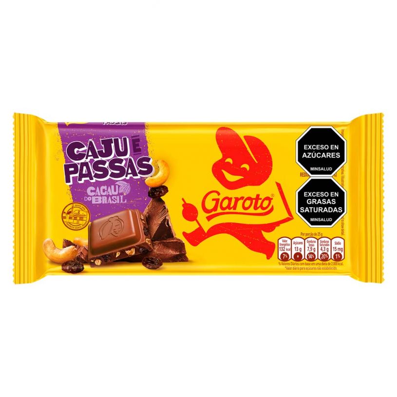 Chocolate Garoto Uvas Pasas tableta 