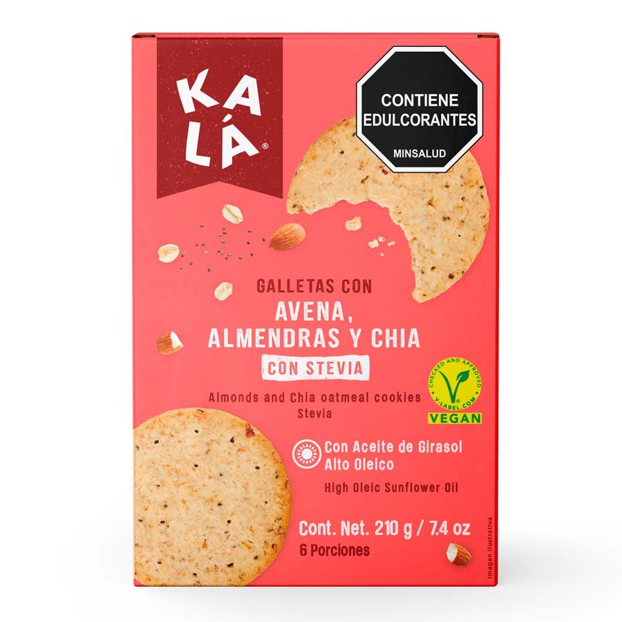 Galletas Kalá almendras chía 216g