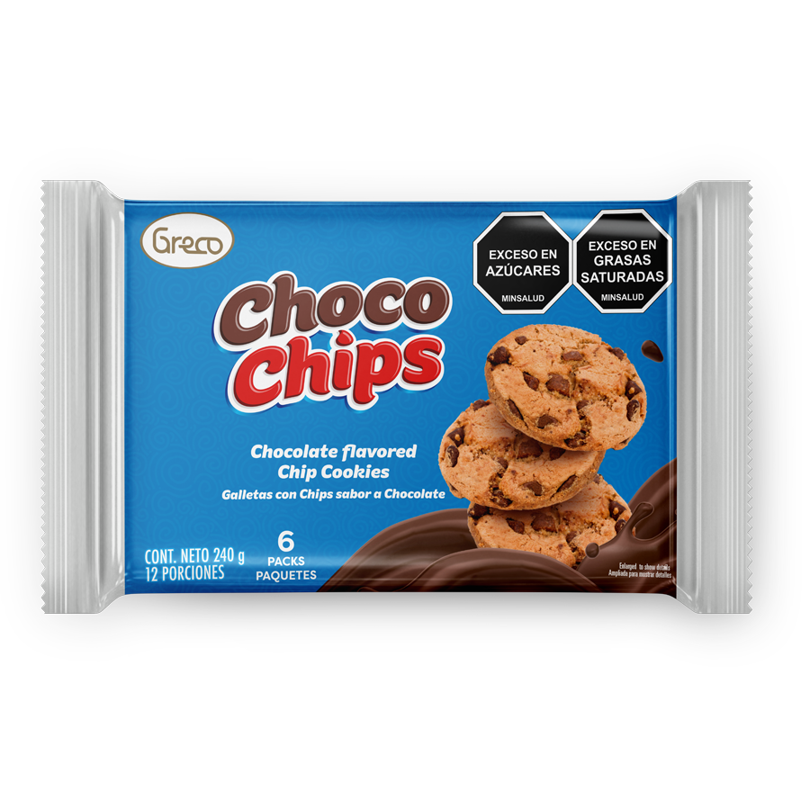 Galletas greco choco chips 240g