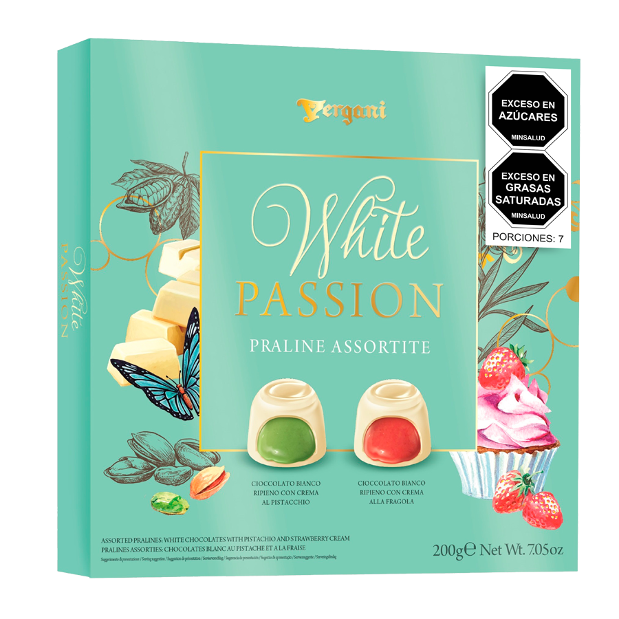 Chocolate vergani white passion caja