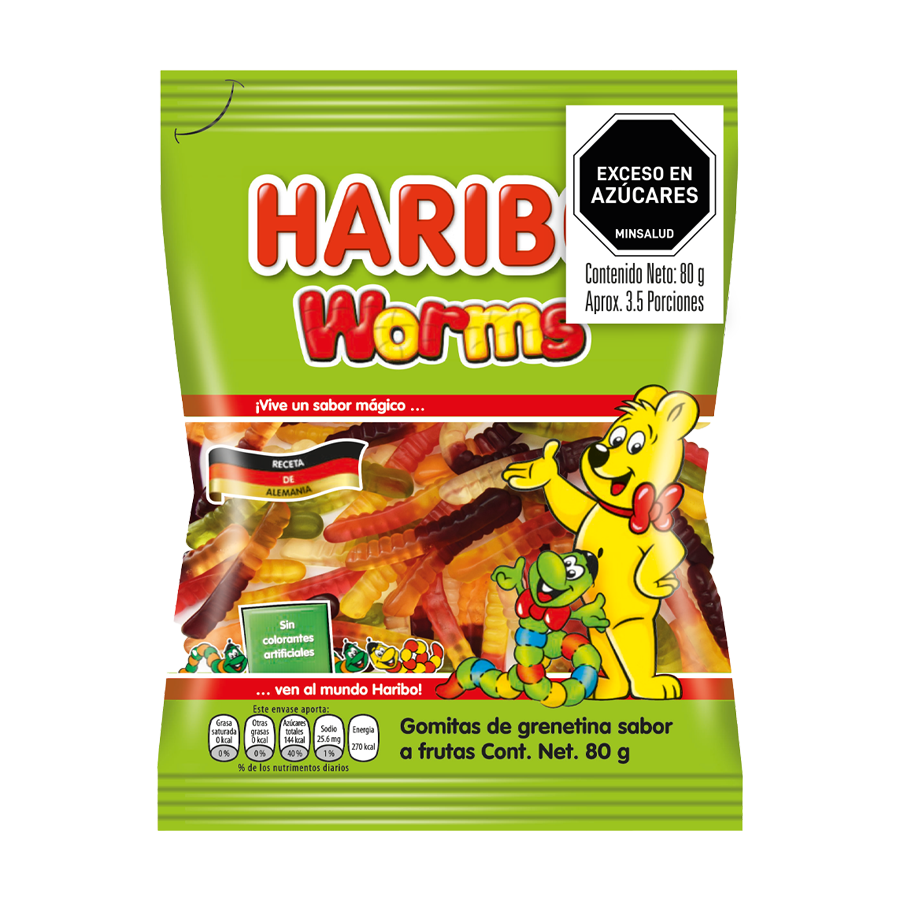 Gomas haribo worms 80g