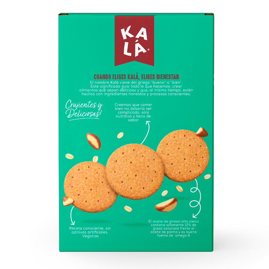 Galletas kalá zero quinua nueces 216g trasera