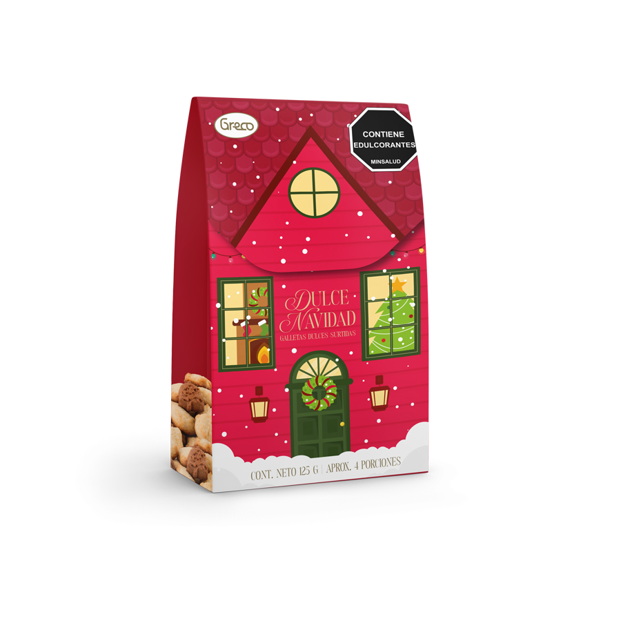 Galletas greco dulce navidad caja 125 roja