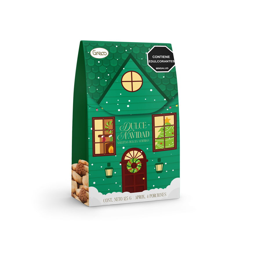 Galletas greco dulce navidad caja 125 verde