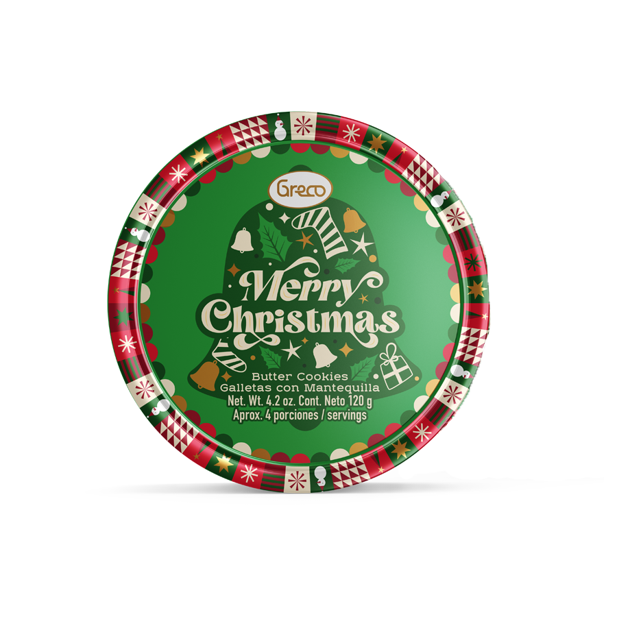 Galletas greco merry christmas lata 120g