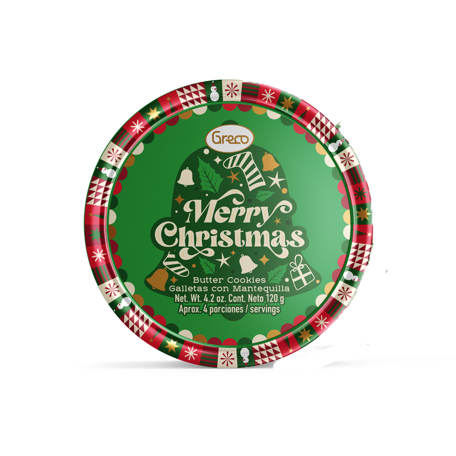 Galletas greco merry christmas 120g lata