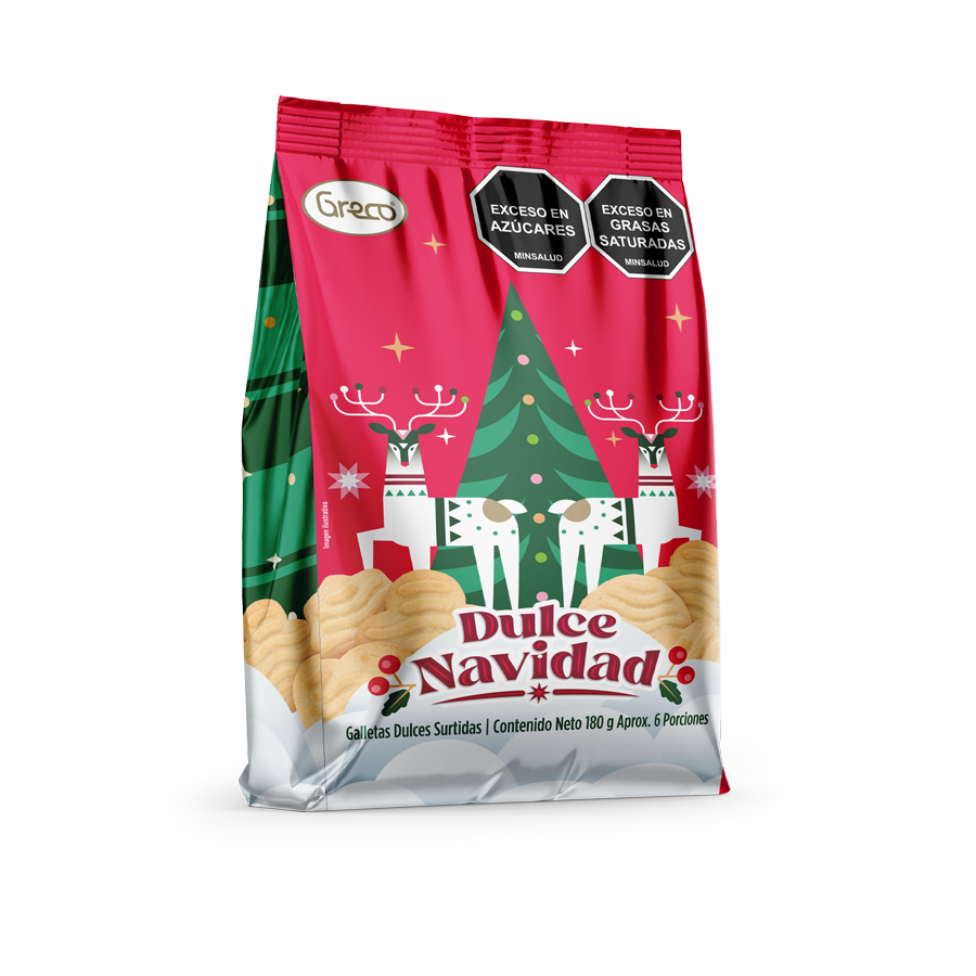 Galletas greco dulce navidad bolsa 180g roja