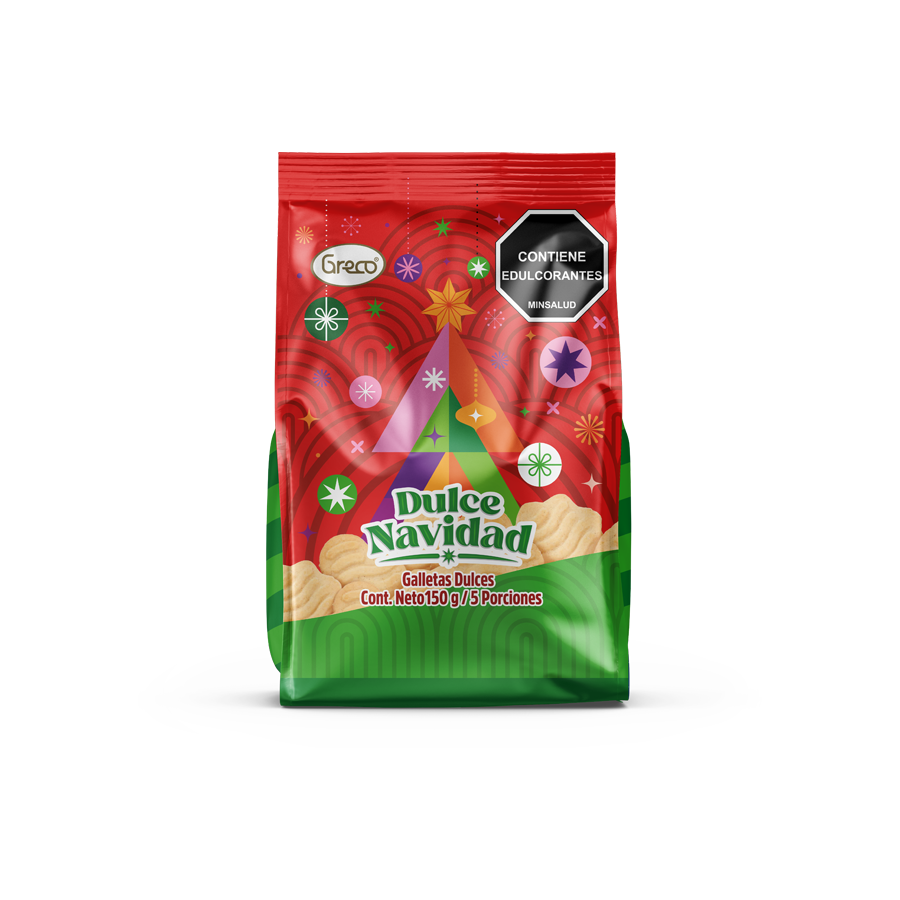 Galletas greco dulce navidad bolsa 150g roja