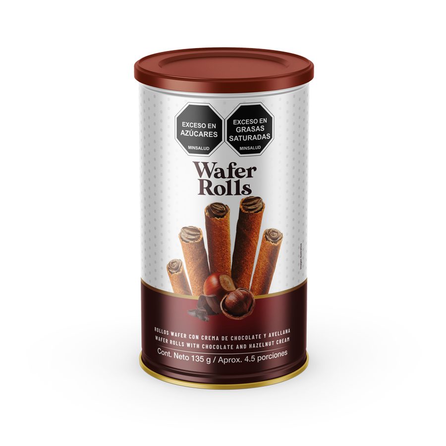 Barquillos wafer rolls avellana 135g
